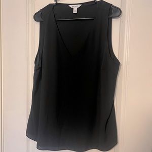 NINE WEST Black V-Neck Sleeveless Top / Rayon / XL / Lined / Never Worn